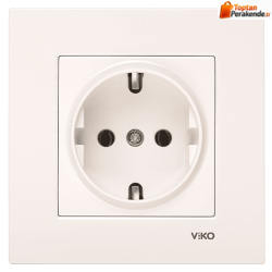 Viko Karre/Meridian Krem Topraklı Priz Mekanizma (Çerçeve Hariç) 90967208